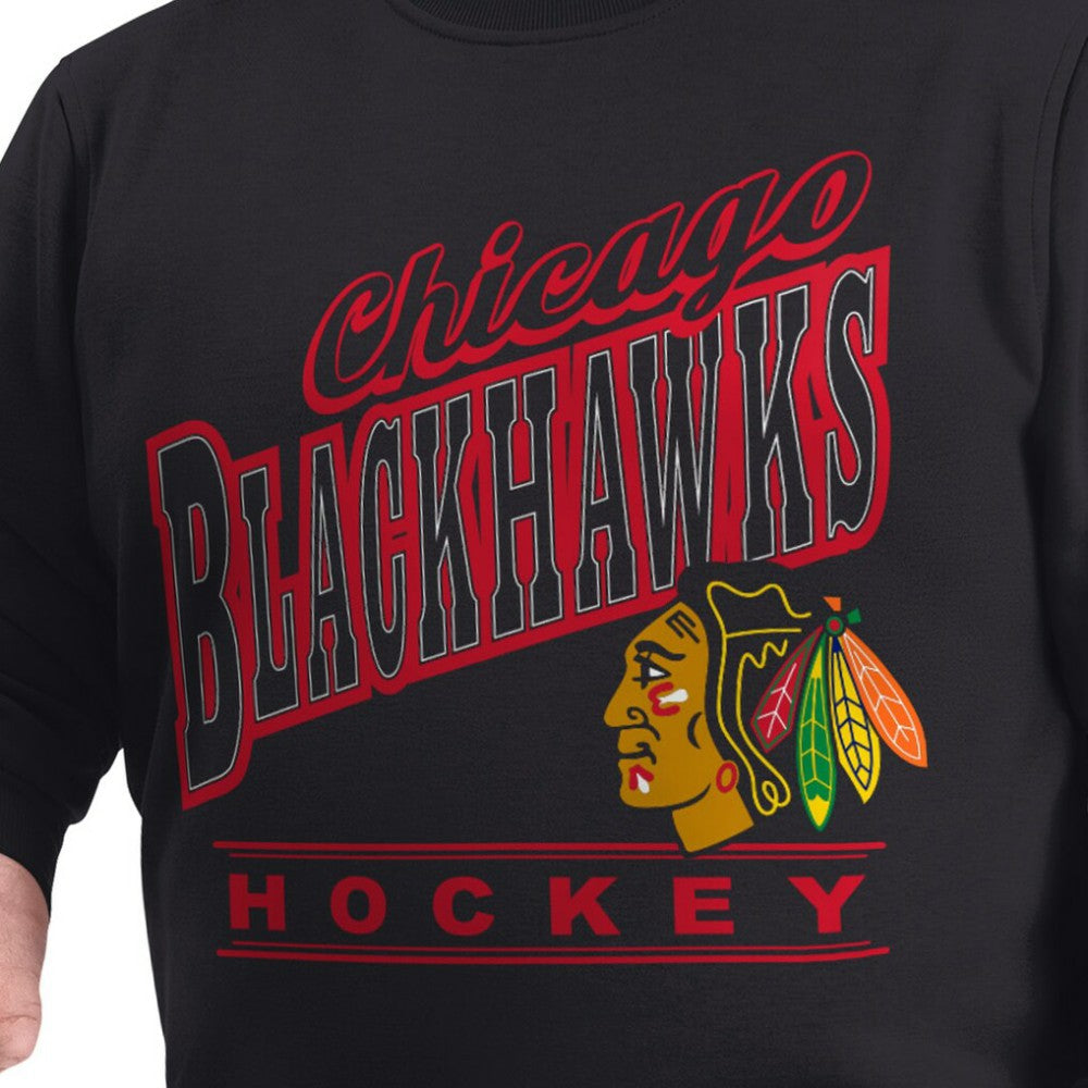 Chicago Blackhawks G-III Sports by Carl Banks Adaptive Headliner Fleece Sweatshirt - Black | NHL on sale