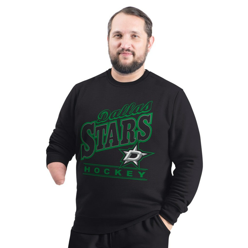 Dallas Stars G-III Sports by Carl Banks Adaptive Headliner Fleece Sweatshirt - Black | NHL Lifestyle