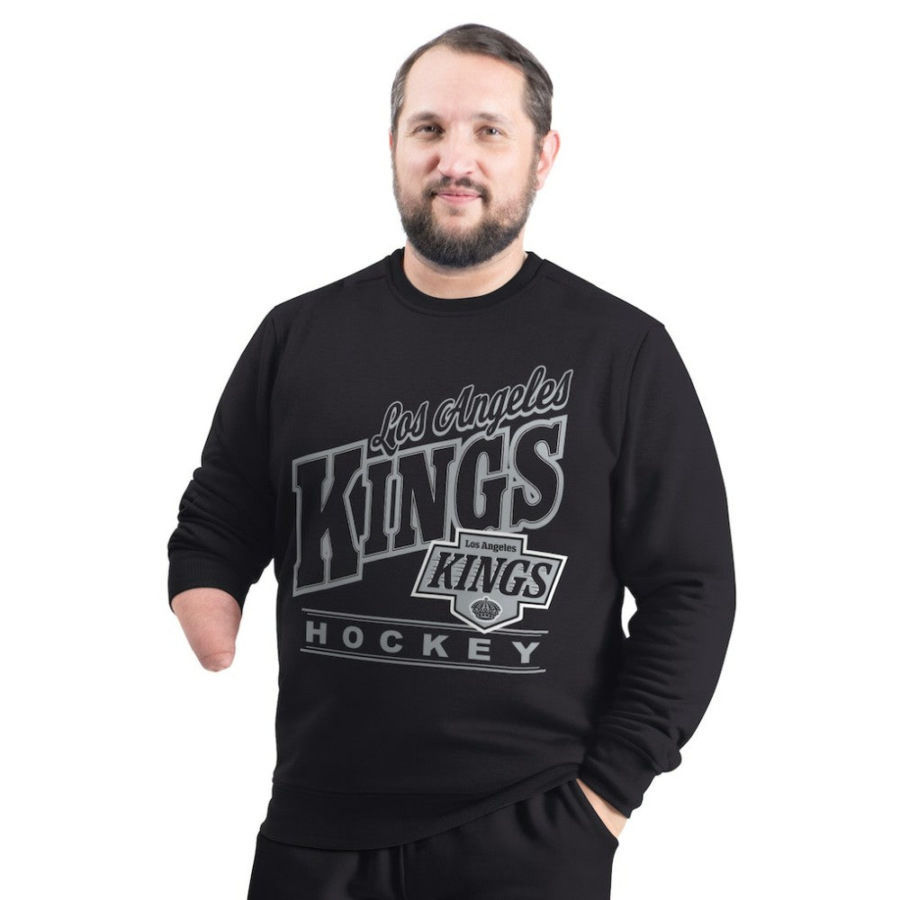 Los Angeles Kings G-III Sports by Carl Banks Adaptive Headliner Fleece Sweatshirt - Black | NHL Clearance