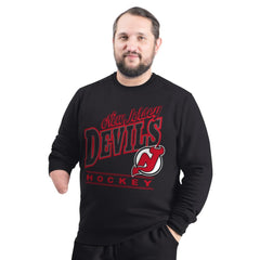 New Jersey Devils G-III Sports by Carl Banks Adaptive Headliner Fleece Sweatshirt - Black | NHL online
