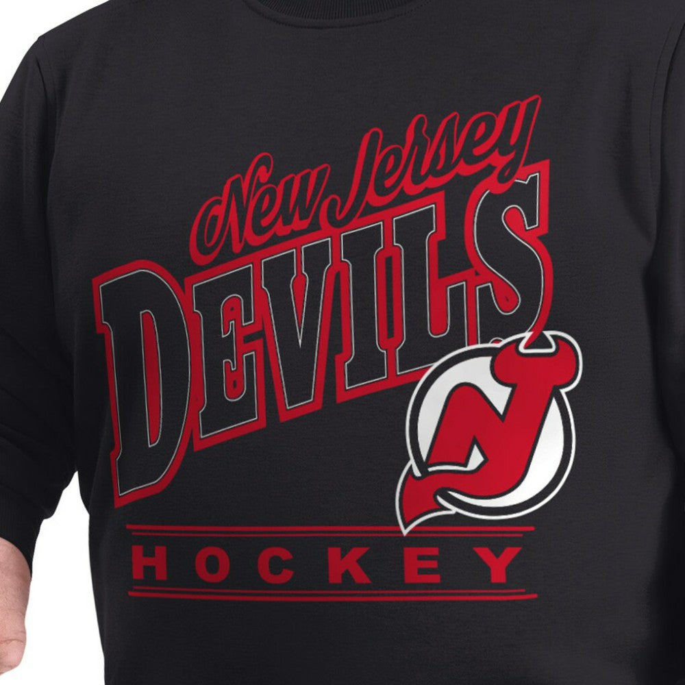 New Jersey Devils G-III Sports by Carl Banks Adaptive Headliner Fleece Sweatshirt - Black | NHL online