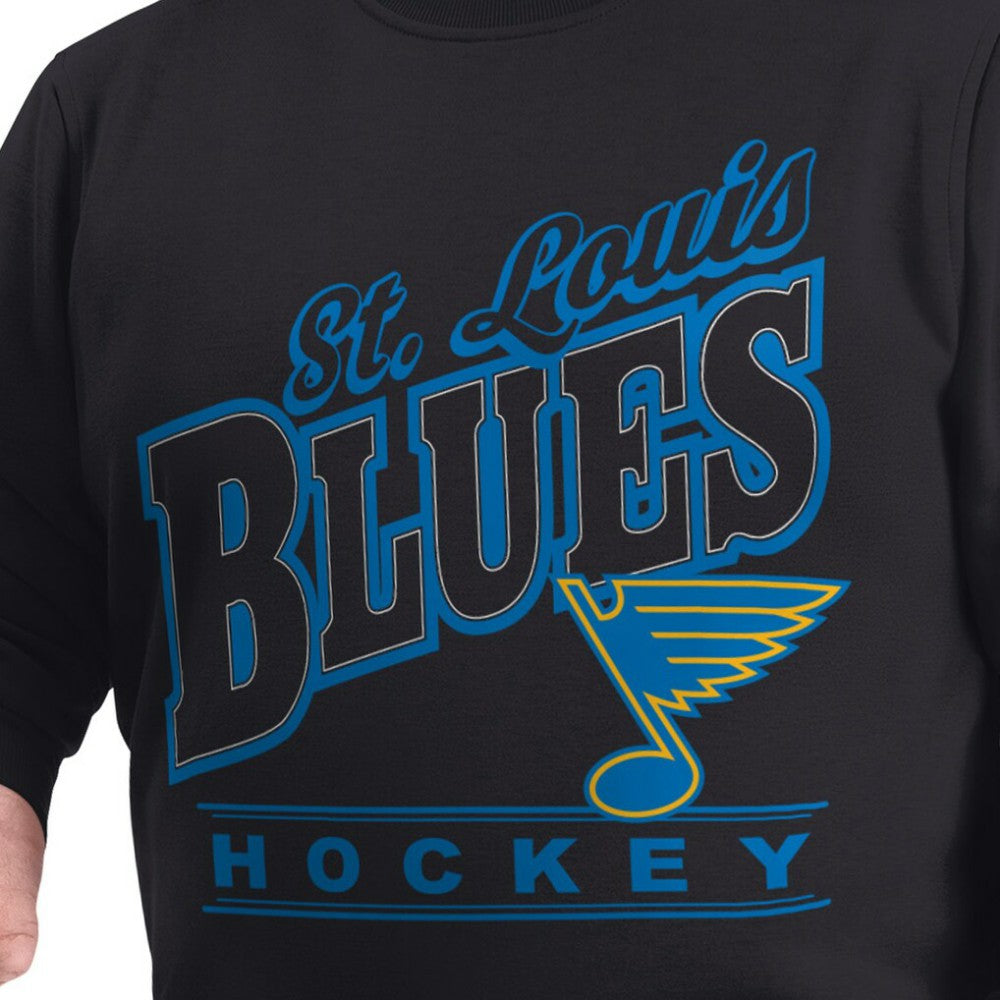St. Louis Blues G-III Sports by Carl Banks Adaptive Headliner Fleece Sweatshirt - Black | NHL Lifestyle