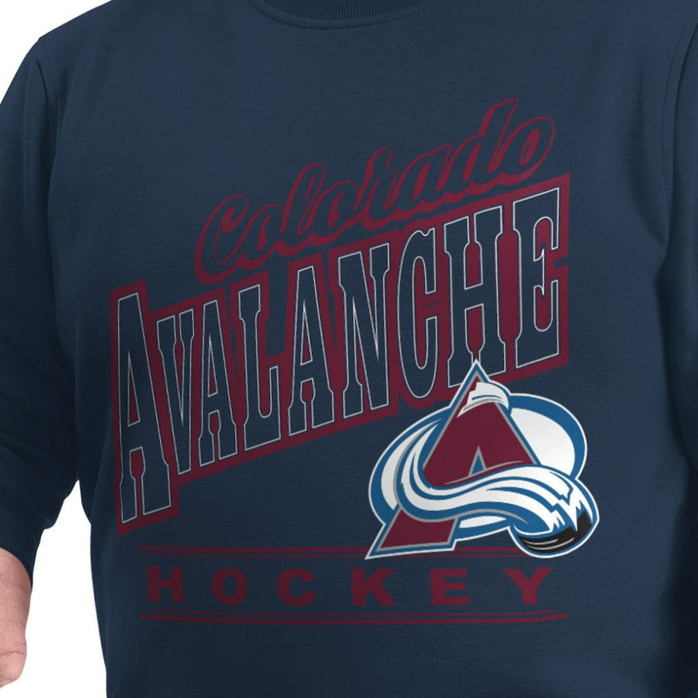 Colorado Avalanche G-III Sports by Carl Banks Adaptive Headliner Fleece Sweatshirt - Navy | NHL Clearance