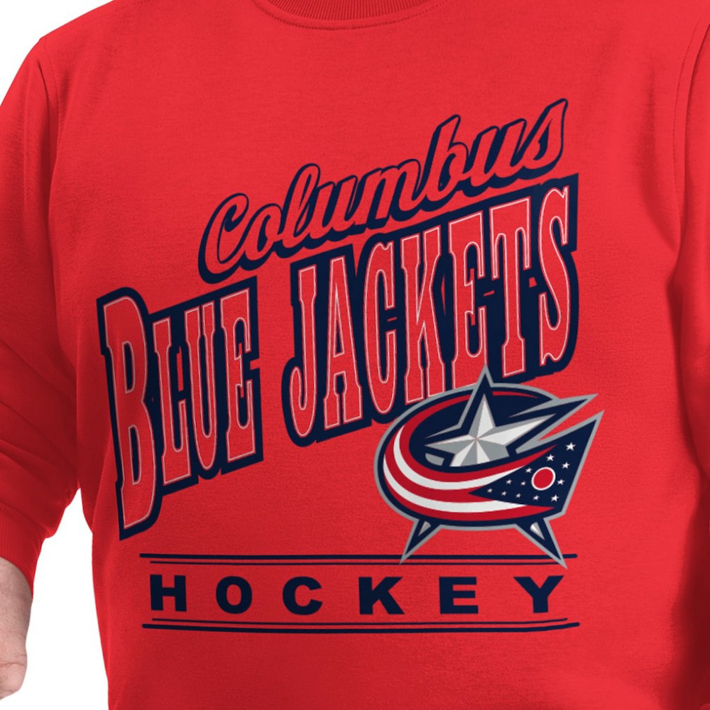 Columbus Blue Jackets G-III Sports by Carl Banks Adaptive Headliner Fleece Sweatshirt - Red | NHL Lifestyle