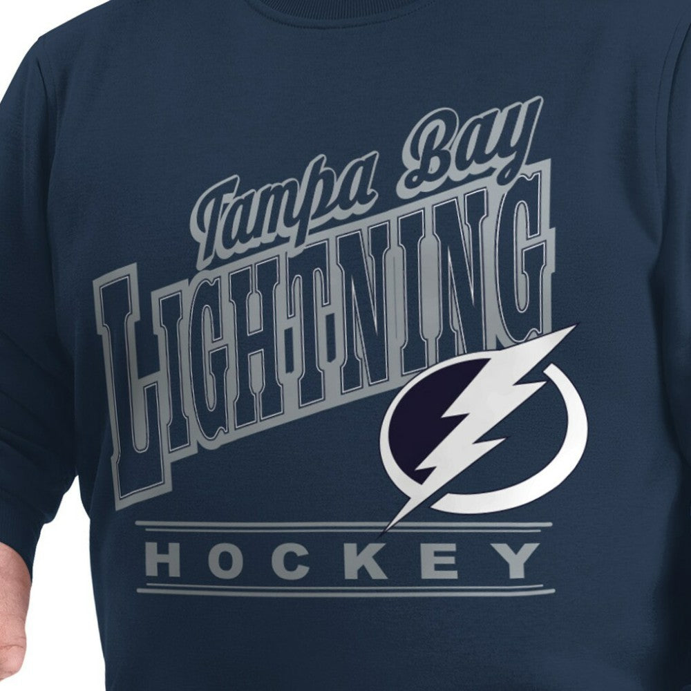 Tampa Bay Lightning G-III Sports by Carl Banks Adaptive Headliner Fleece Sweatshirt - Navy | NHL sale