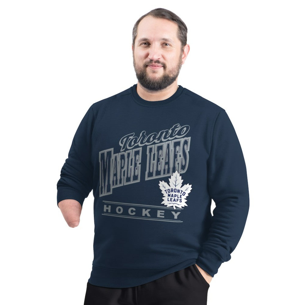 Toronto Maple Leafs G-III Sports by Carl Banks Adaptive Headliner Fleece Sweatshirt - Navy | NHL near me