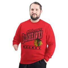 Chicago Blackhawks G-III Sports by Carl Banks Adaptive Headliner Fleece Sweatshirt - Red | NHL sale