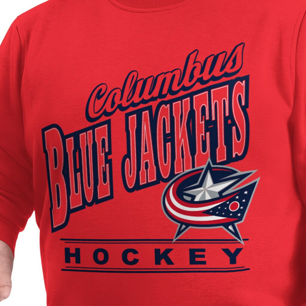 Columbus Blue Jackets G-III Sports by Carl Banks Adaptive Headliner Fleece Sweatshirt - Red | NHL Clearance