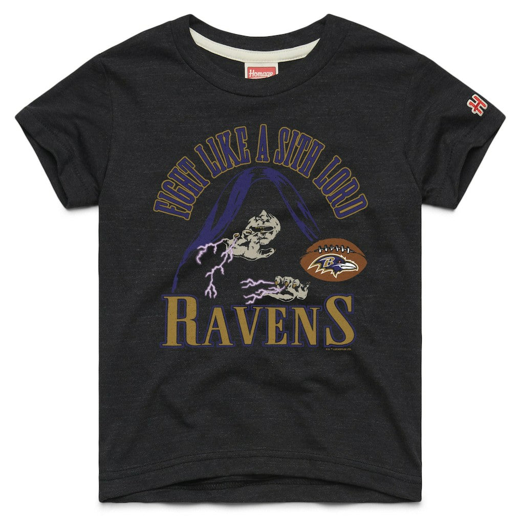 Baltimore Ravens Homage Youth Star Wars x NFL Tri-Blend T-Shirt - Black - NFL