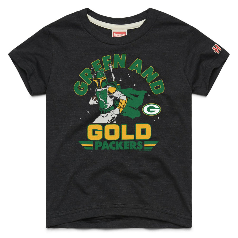 Green Bay Packers Homage Youth Star Wars x NFL Tri-Blend T-Shirt - Black - NFL