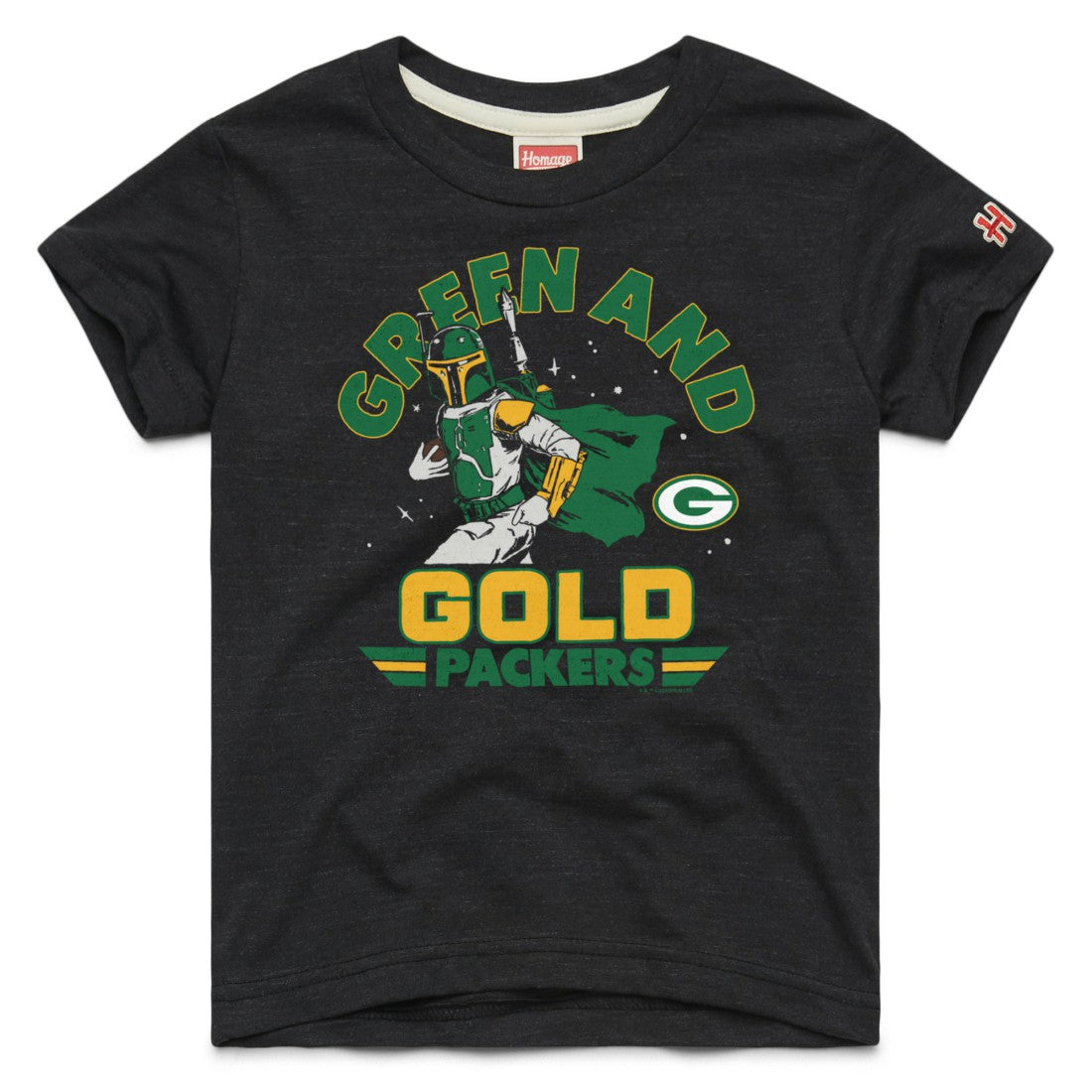 Green Bay Packers Homage Youth Star Wars x NFL Tri-Blend T-Shirt - Black - NFL