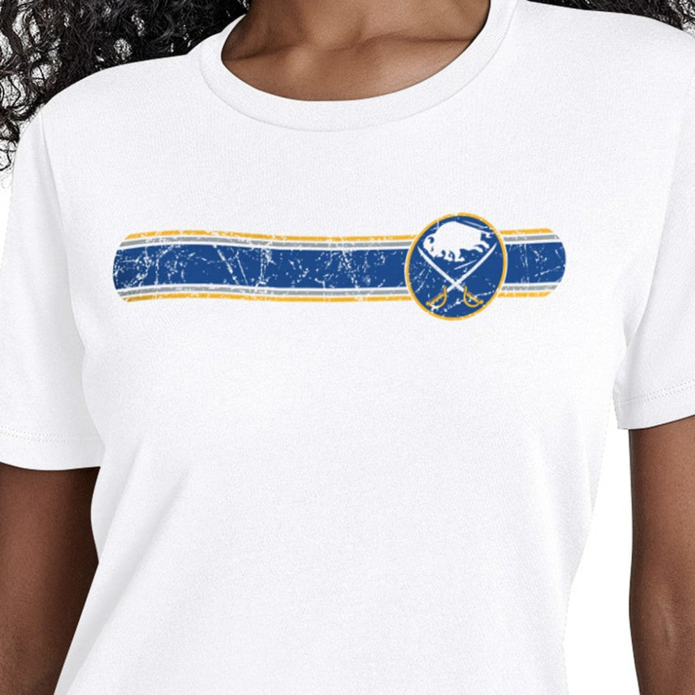 Buffalo Sabres Starter Women's Team Stripe T-Shirt - White | NHL online