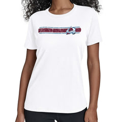 Colorado Avalanche Starter Women's Team Stripe T-Shirt - White | NHL near me