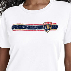 Florida Panthers Starter Women's Team Stripe T-Shirt - White | NHL discount