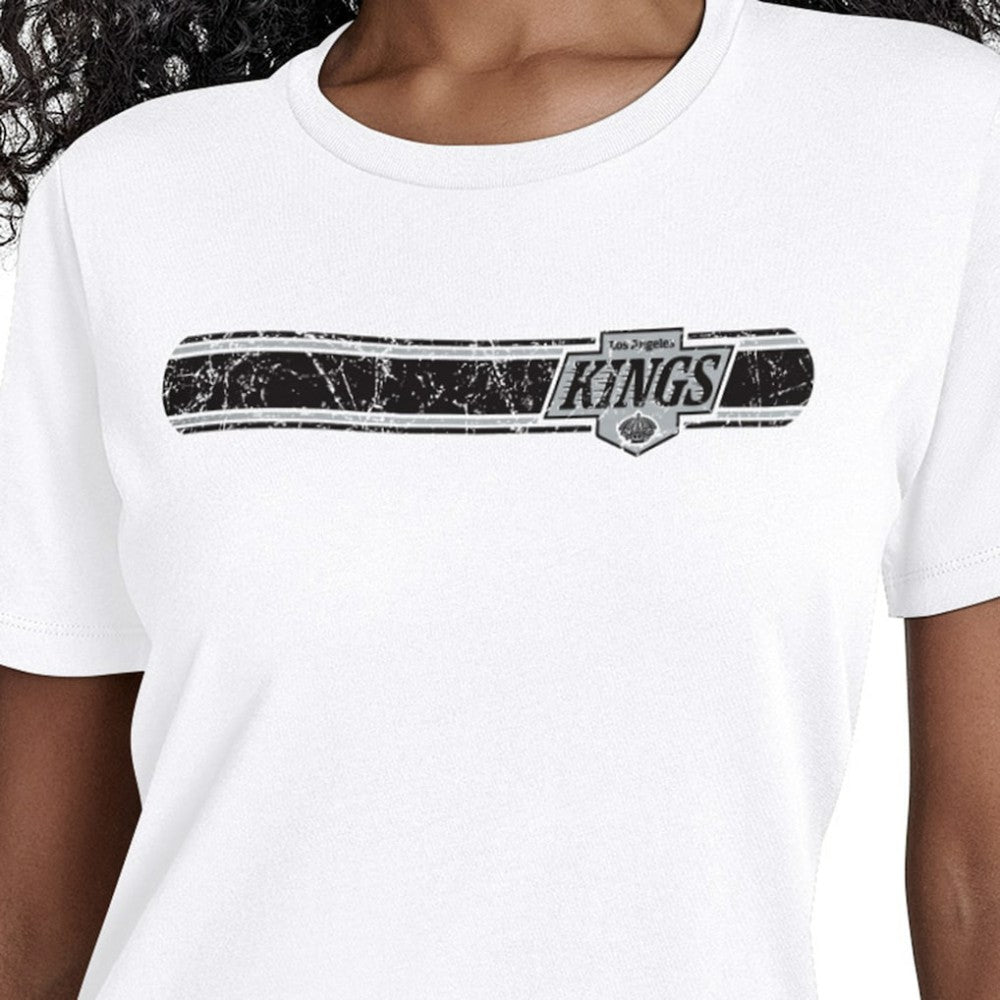 Los Angeles Kings Starter Women's Team Stripe T-Shirt - White | NHL discount
