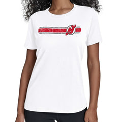 New Jersey Devils Starter Women's Team Stripe T-Shirt - White | NHL on sale