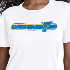 St. Louis Blues Starter Women's Team Stripe T-Shirt - White | NHL on sale