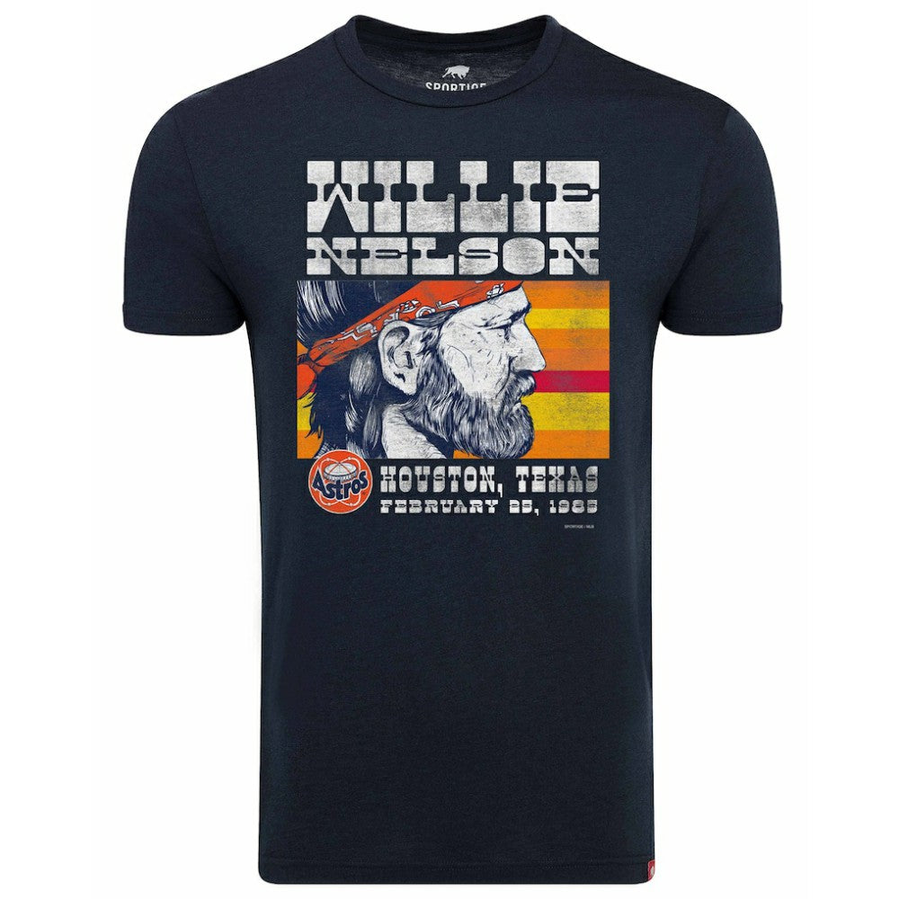Houston Astros x Willie Nelson Sportiqe Unisex Comfy Tri-Blend T-Shirt Near Me
