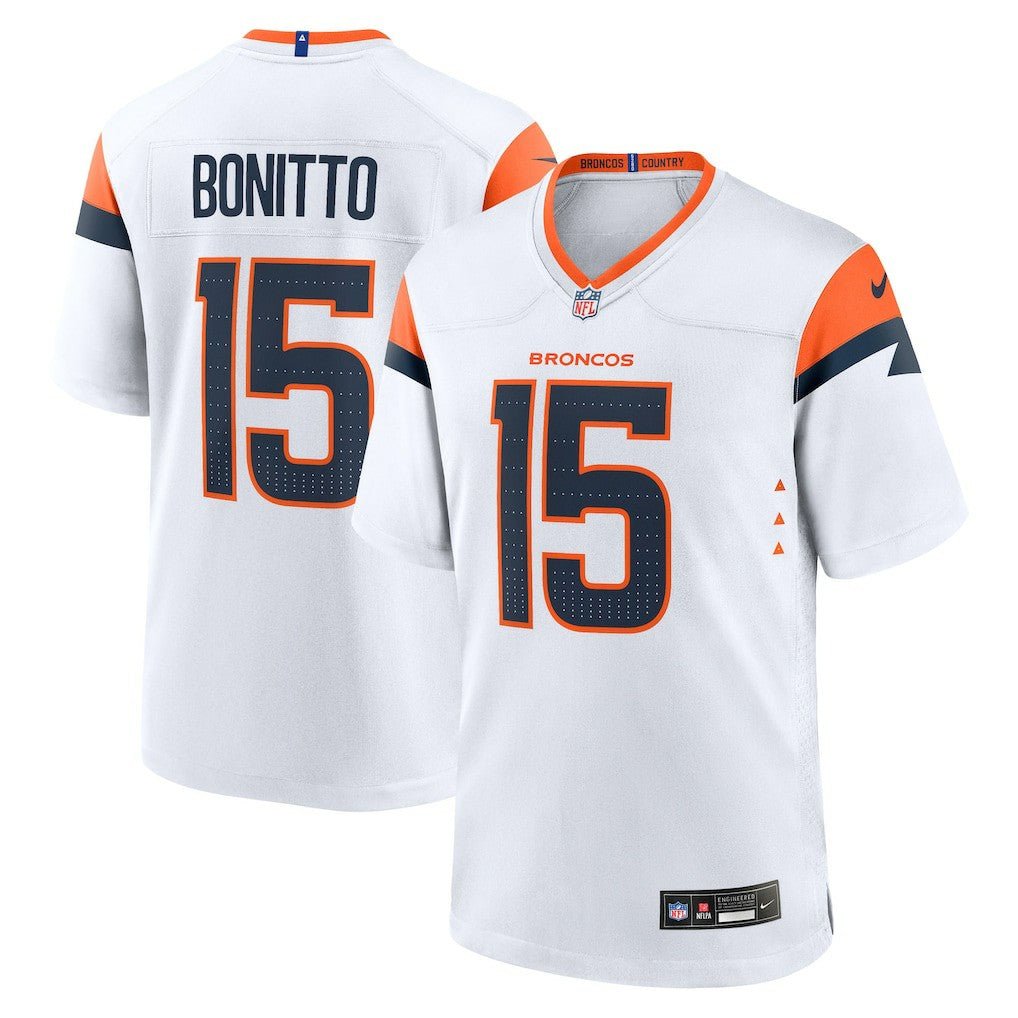 Nik Bonitto Denver Broncos Game Jersey - White - Nike