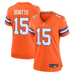 Nik Bonitto Denver Broncos Women's Alternate 2 Mile High Collection 1977 Throwback Game Jersey - Orange - Nike