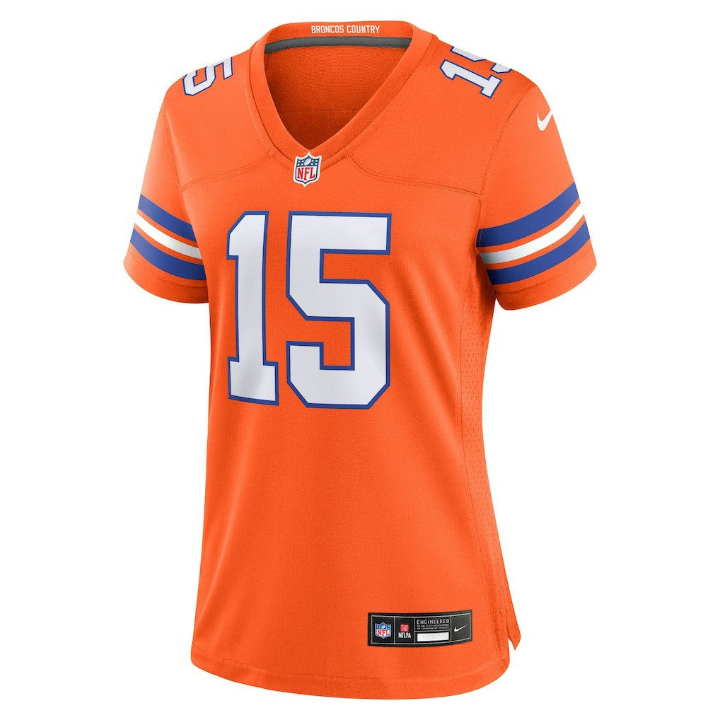 Nik Bonitto Denver Broncos Women's Alternate 2 Mile High Collection 1977 Throwback Game Jersey - Orange - Nike