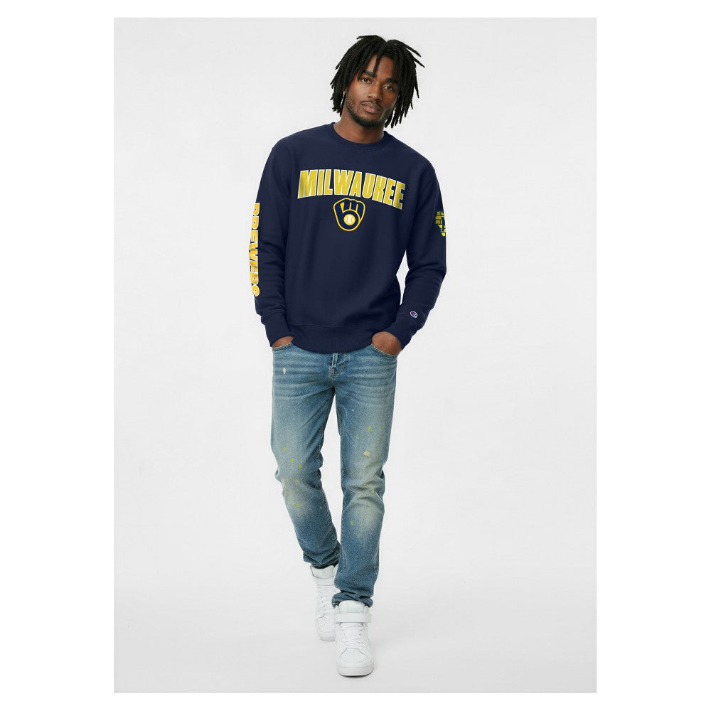 Milwaukee Brewers Champion Reverse Weave Chenille Sweatshirt Discount