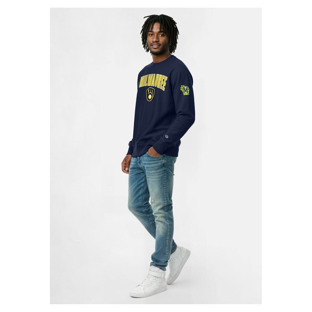 Milwaukee Brewers Champion Reverse Weave Chenille Sweatshirt Discount