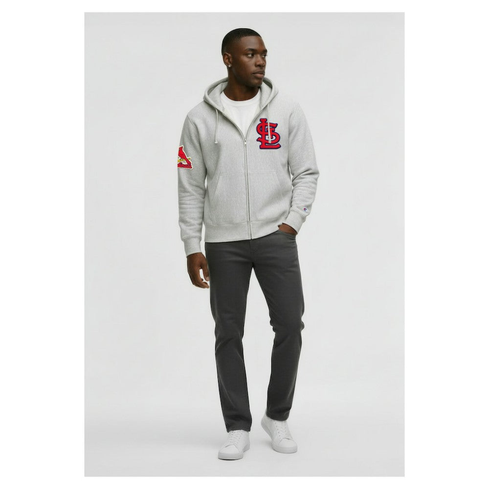 St. Louis Cardinals Champion Reverse Weave Chenille Full-Zip Hoodie Outlet