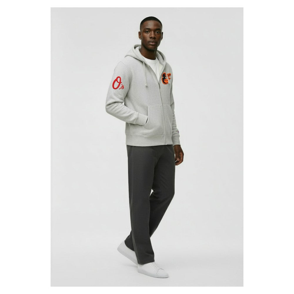 Baltimore Orioles Champion Reverse Weave Chenille Full-Zip Hoodie Sale