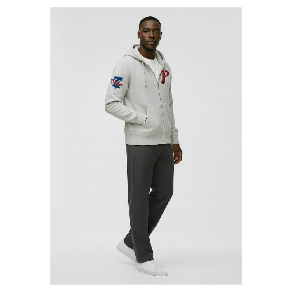 Philadelphia Phillies Champion Reverse Weave Chenille Full-Zip Hoodie Online