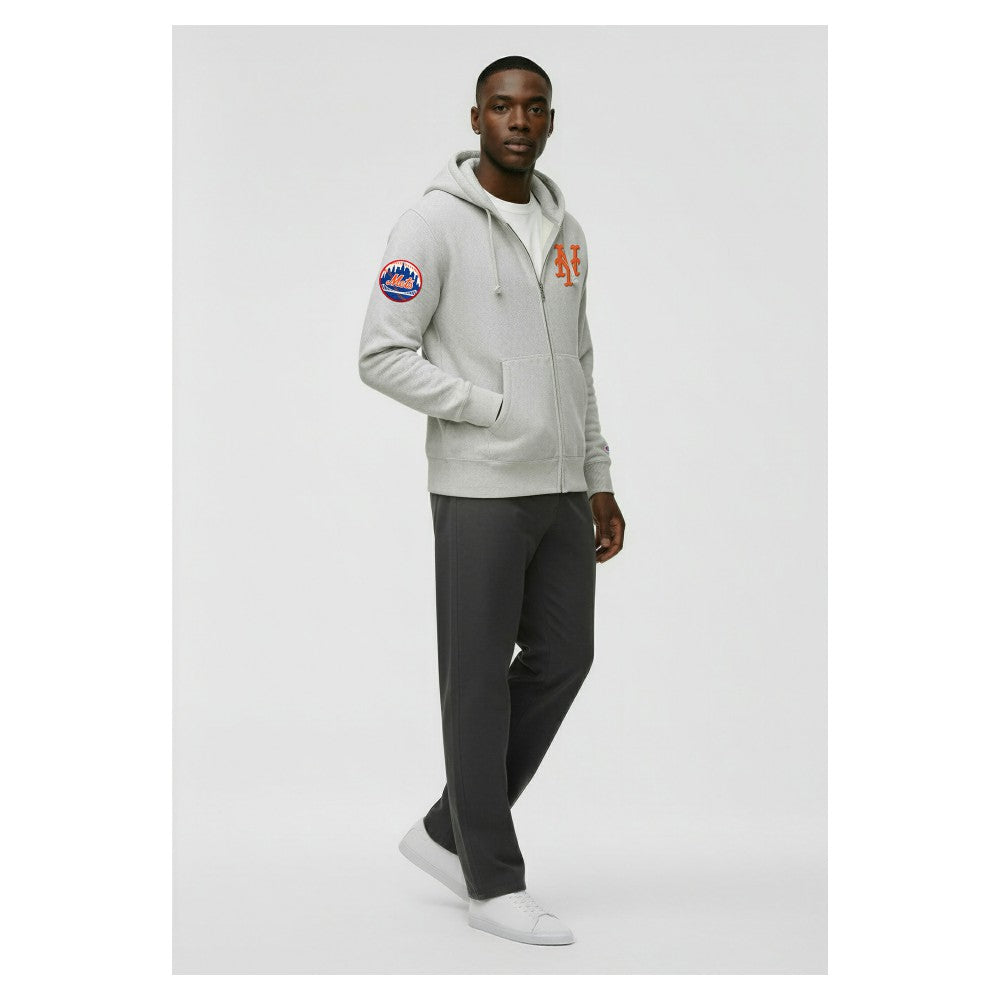 New York Mets Champion Reverse Weave Chenille Full-Zip Hoodie for sale