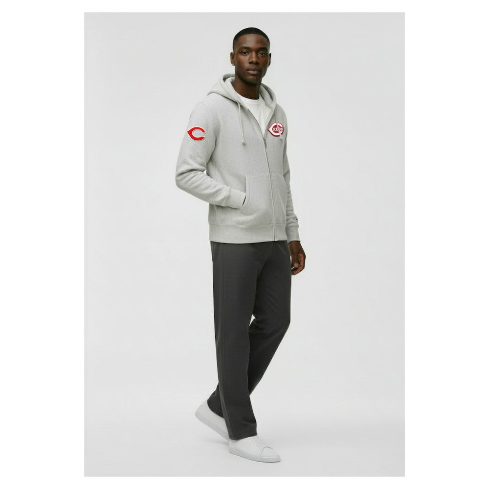 Cincinnati Reds Champion Reverse Weave Chenille Full-Zip Hoodie Sale