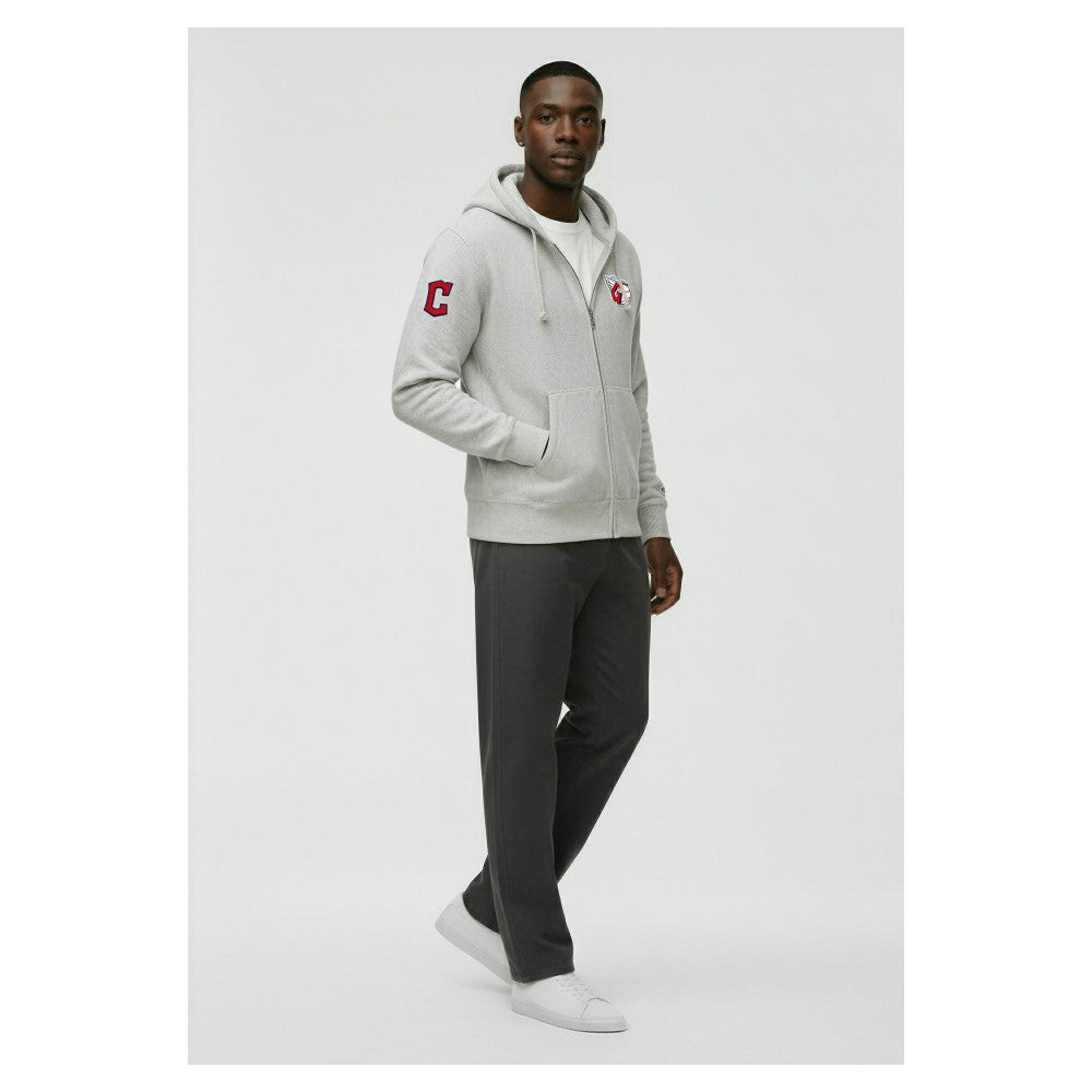 Cleveland Guardians Champion Reverse Weave Chenille Full-Zip Hoodie Online