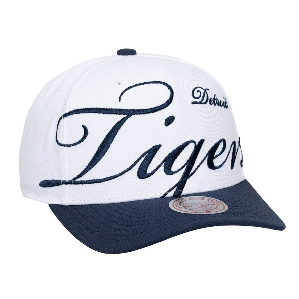 Detroit Tigers Mitchell & Ness Unisex XL Script Pro Crown Snapback Hat for sale