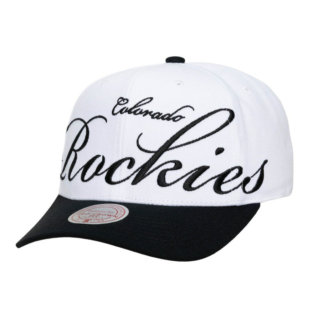 Colorado Rockies Mitchell & Ness Unisex XL Script Pro Crown Snapback Hat Near Me