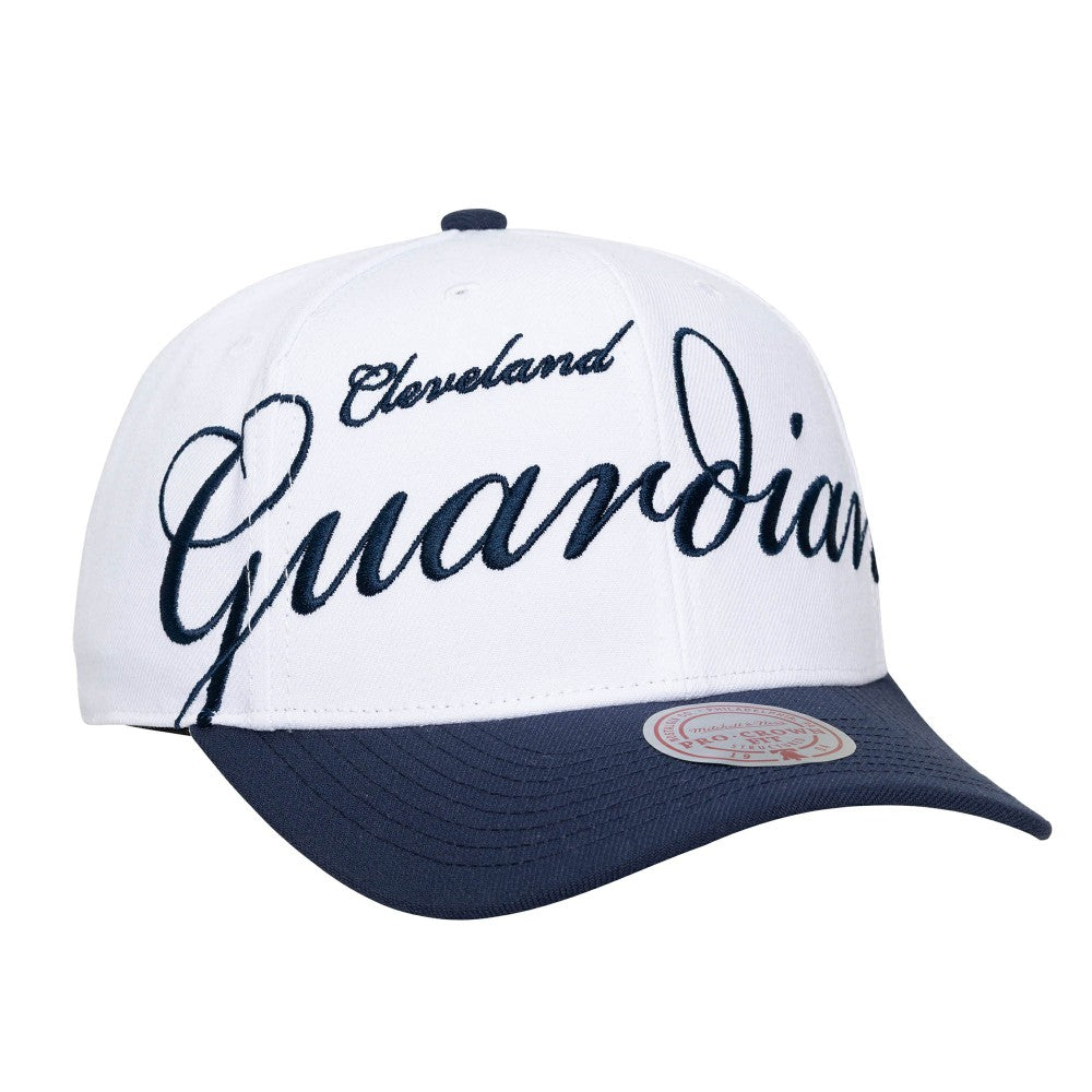Cleveland Guardians Mitchell & Ness Unisex XL Script Pro Crown Snapback Hat Near Me