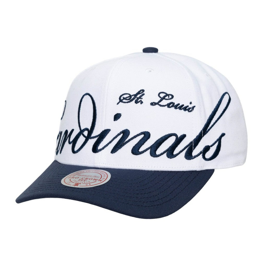 St. Louis Cardinals Mitchell & Ness Unisex XL Script Pro Crown Adjustable Hat Discount