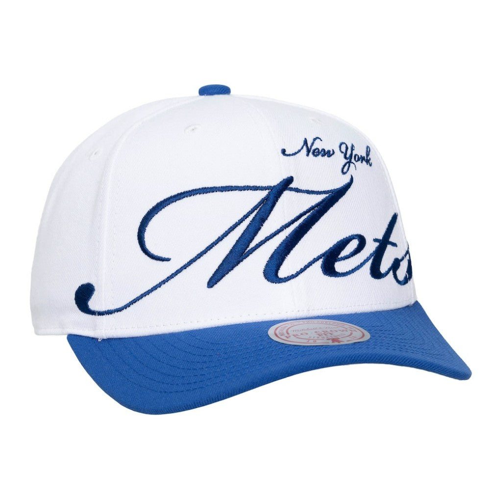 New York Mets Mitchell & Ness Unisex XL Script Pro Crown Snapback Hat Online