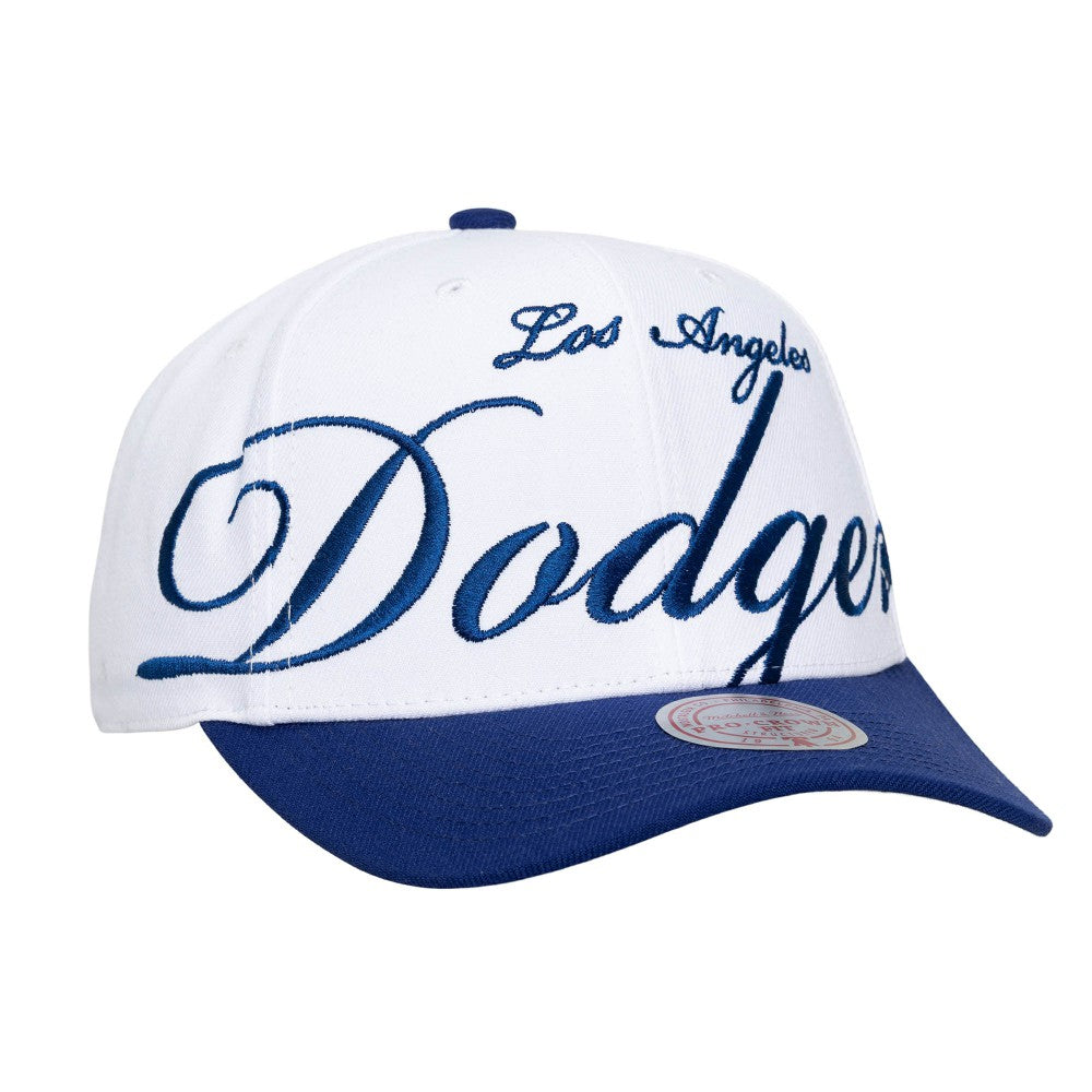 Los Angeles Dodgers Mitchell & Ness Unisex XL Script Pro Crown Snapback Hat Discount