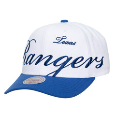 Texas Rangers Mitchell & Ness Unisex XL Script Pro Crown Adjustable Hat Outlet