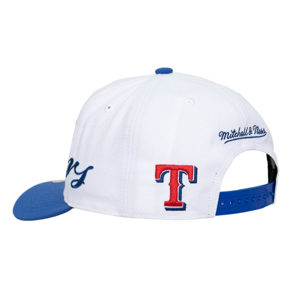 Texas Rangers Mitchell & Ness Unisex XL Script Pro Crown Adjustable Hat Outlet
