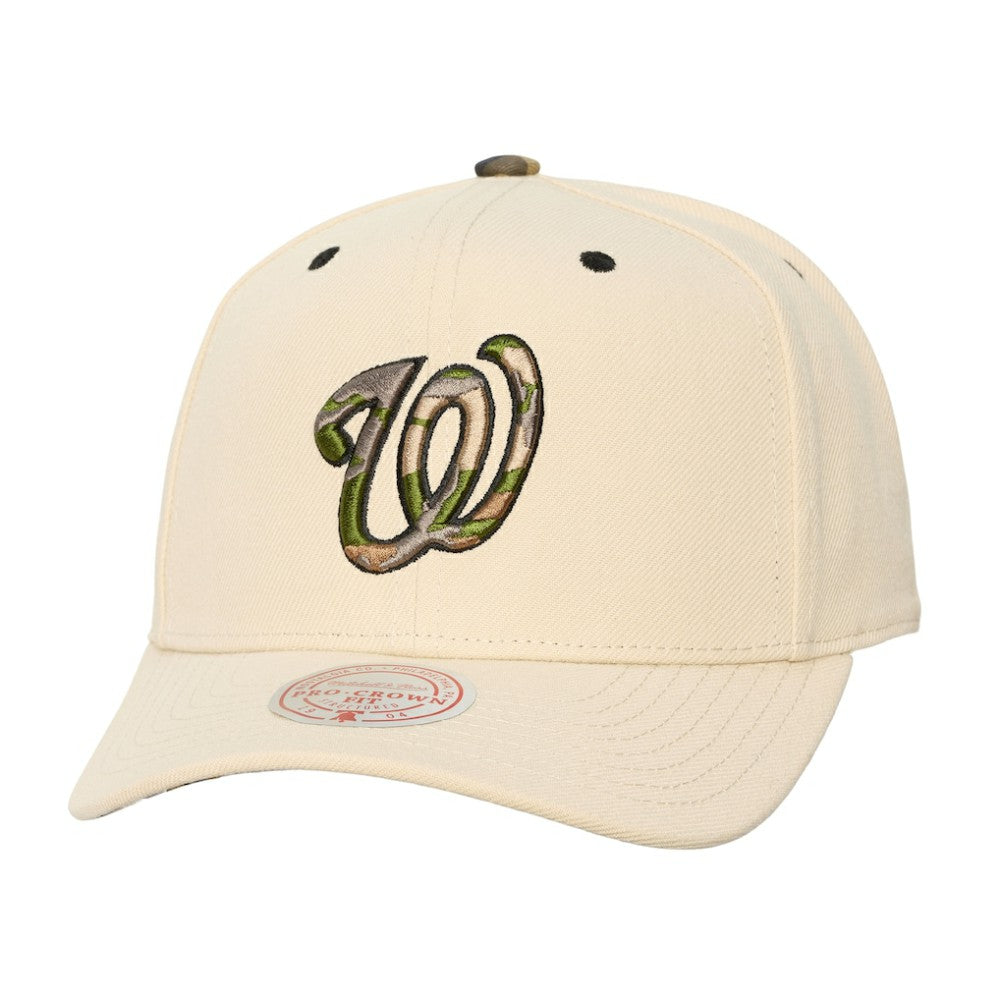 Washington Nationals Mitchell & Ness Unisex Camo Logo Pro Crown Snapback Hat Sale