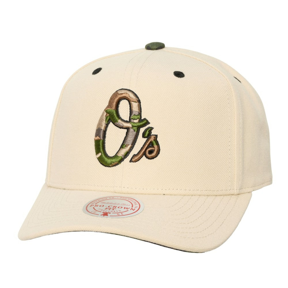 Baltimore Orioles Mitchell & Ness Unisex Camo Logo Pro Crown Snapback Hat Near Me