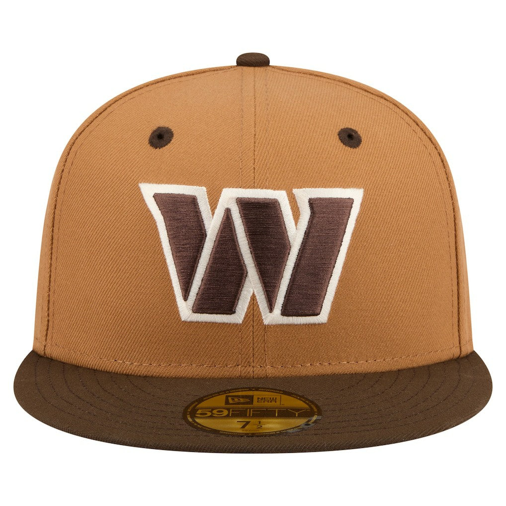 Washington Commanders New Era Two-Tone Walnut 59FIFTY Fitted Hat - Light Brown/Dark Brown - NFL