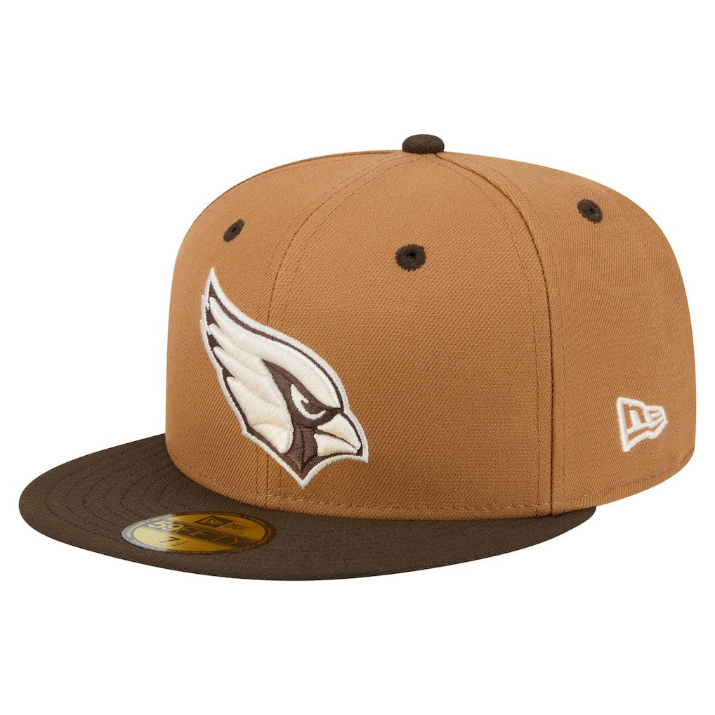 Arizona Cardinals New Era Two-Tone Walnut 59FIFTY Fitted Hat - Light Brown/Dark Brown - NFL
