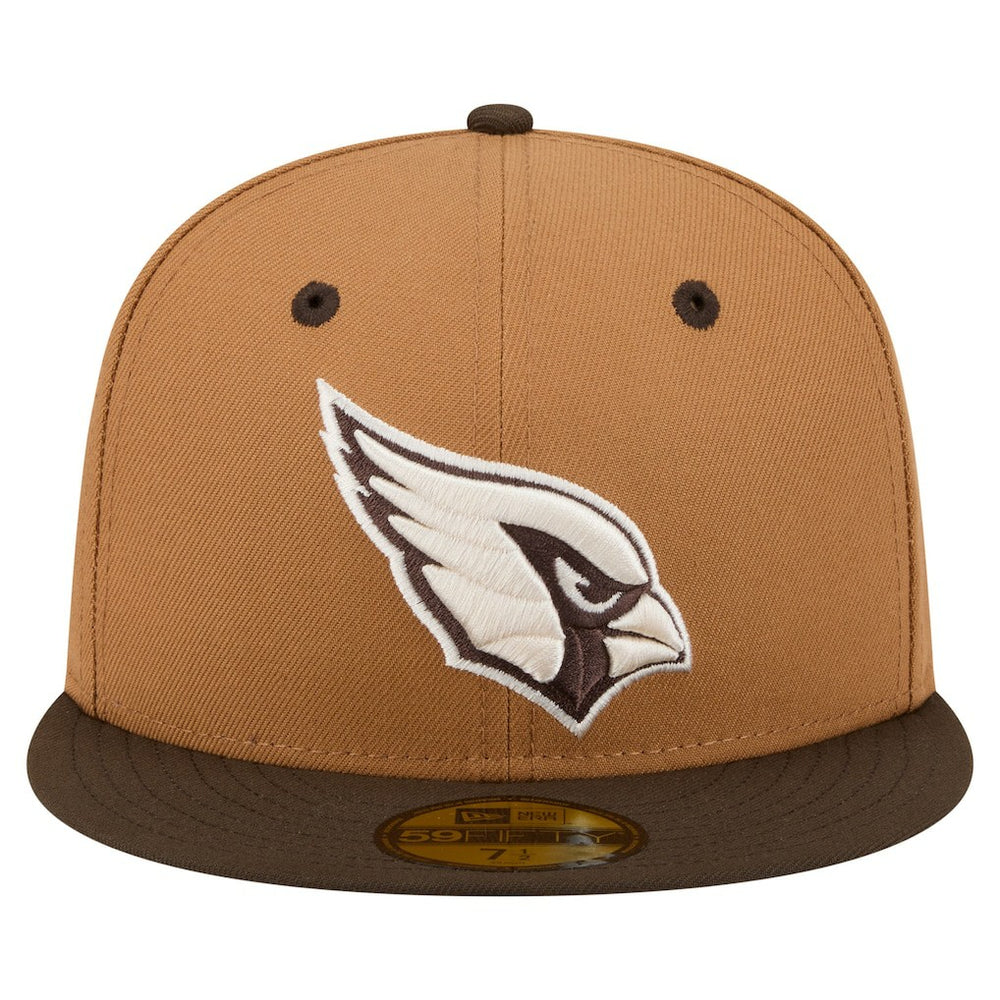 Arizona Cardinals New Era Two-Tone Walnut 59FIFTY Fitted Hat - Light Brown/Dark Brown - NFL