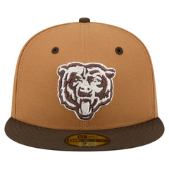 Chicago Bears New Era Two-Tone Walnut 59FIFTY Fitted Hat - Light Brown/Dark Brown - NFL