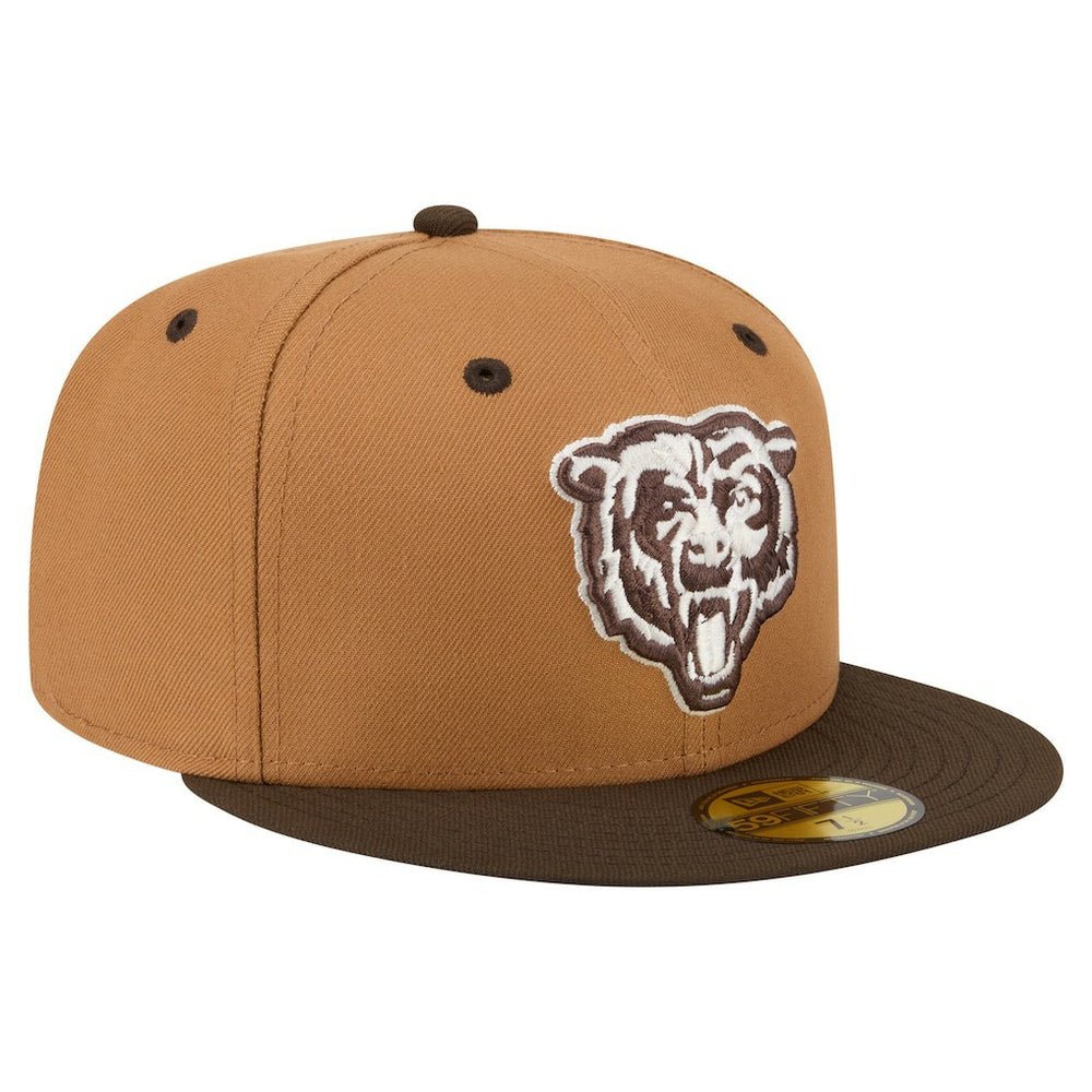 Chicago Bears New Era Two-Tone Walnut 59FIFTY Fitted Hat - Light Brown/Dark Brown - NFL