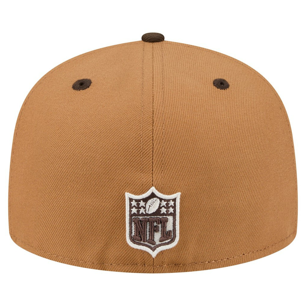 Chicago Bears New Era Two-Tone Walnut 59FIFTY Fitted Hat - Light Brown/Dark Brown - NFL