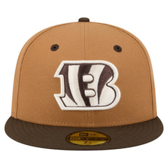 Cincinnati Bengals New Era Two-Tone Walnut 59FIFTY Fitted Hat - Light Brown/Dark Brown - NFL